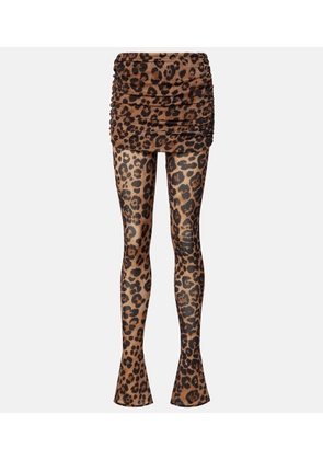 Blumarine Leopard-printed jersey leggings