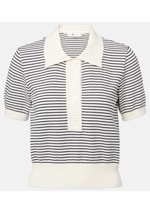 Frame Striped cotton polo shirt