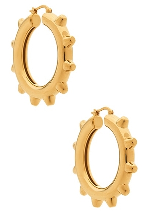 Jil Sander Hoop Earrings in Gold - Metallic Gold. Size all.