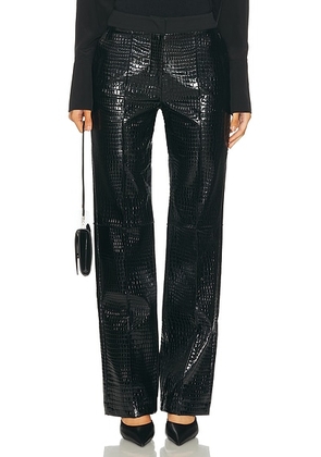 ILA Sia Pant in Black Croco - Black. Size 34 (also in 36, 38, 40).