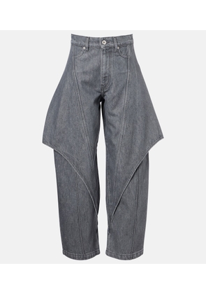 JW Anderson Cropped mid-rise wide-leg jeans