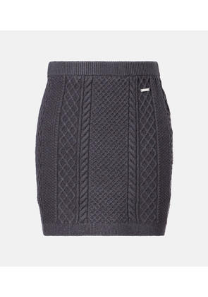 JW Anderson Cable-knit wool and cotton-blend miniskirt