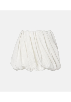 JW Anderson Gathered pinstripe balloon miniskirt