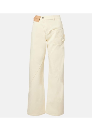 JW Anderson Twisted high-rise wide-leg jeans