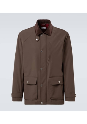Brunello Cucinelli Corduroy-trimmed field jacket