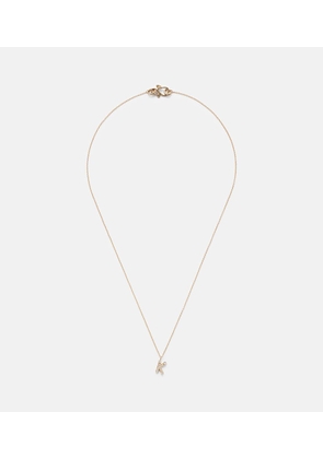 Sophie Bille Brahe Initial 18kt gold necklace with diamonds