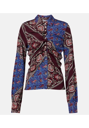 Rabanne Gathered paisley printed shirt