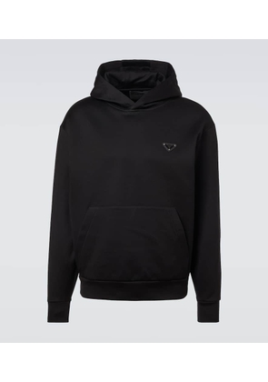 Prada Logo cotton-blend jersey hoodie