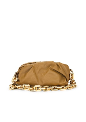 bottega veneta Bottega Veneta The Pouch Chain Bag in Ocra & Gold - Brown. Size all.