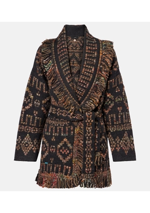 Alanui Grunge Beat wool-blend cardigan