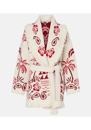 Alanui Glimpse Of Eden wool, cashmere, and cotton cardigan