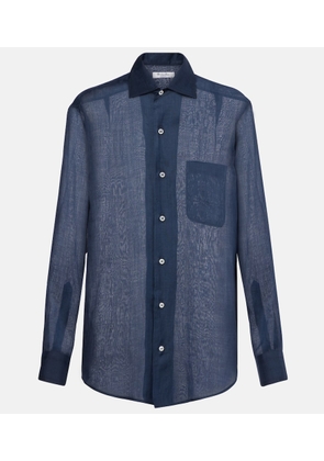 Loro Piana Semi-sheer ramie shirt