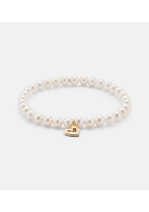 Sydney Evan Fluted Heart 14kt gold charm bracelet