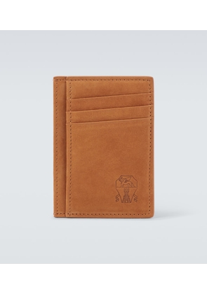 Brunello Cucinelli Suede card holder