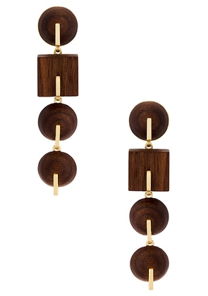 Cult Gaia Laguna Earring in Walnut - Brown. Size all.