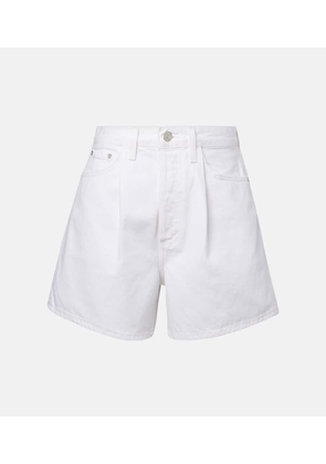 Agolde Rhoda pleated high-rise denim shorts