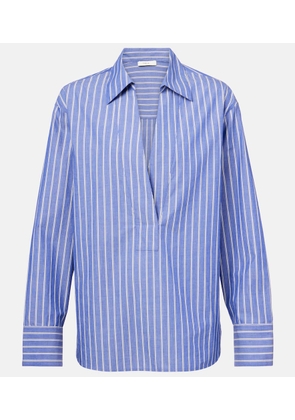 Vince Striped cotton polo shirt