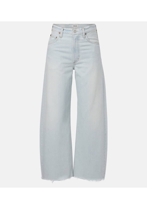 Agolde Low Curve Fray mid-rise barrel-leg jeans