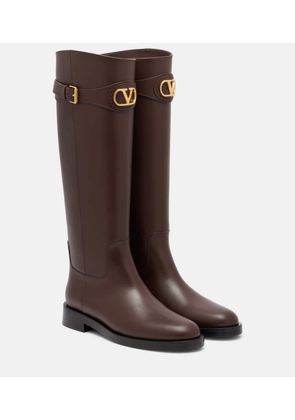 Valentino Garavani VLogo leather knee-high boots