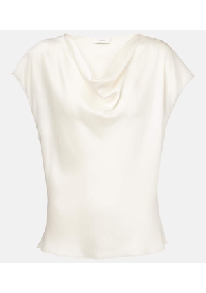 Vince Draped silk satin top