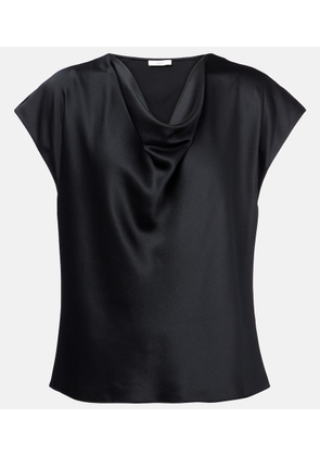 Vince Draped silk satin top