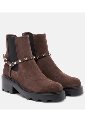 Valentino Garavani Beatle Rockstud suede Chelsea boots