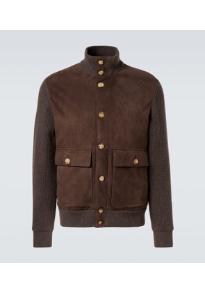 Brunello Cucinelli Suede and cashmere blouson