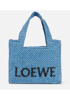 Loewe Paula's Ibiza Mini logo raffia shopper