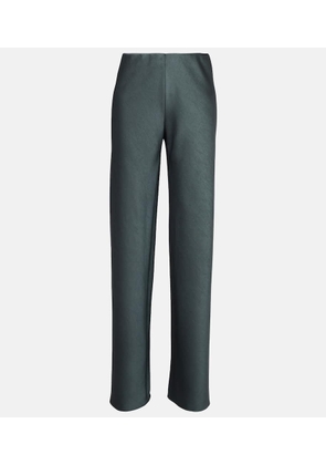 Vince High-rise satin straight pants