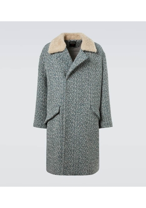 Zegna Herringbone wool and cashmere coat