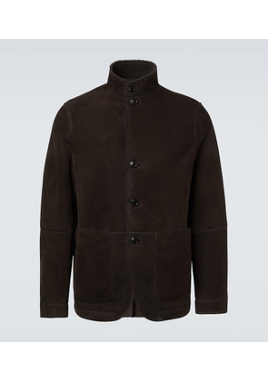 Zegna Il Conte shearling-trimmed suede jacket