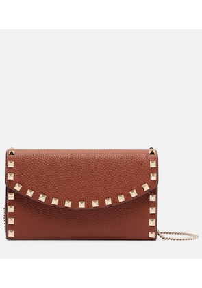 Valentino Garavani Rockstud leather wallet on chain