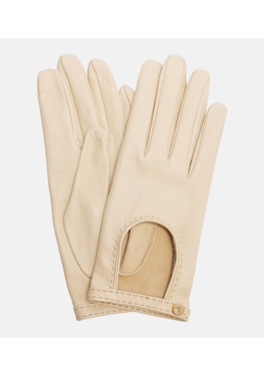 Valentino Garavani VLogo cutout leather gloves
