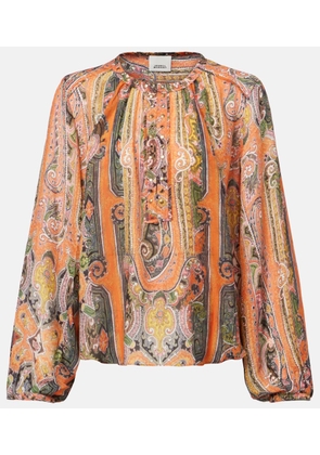 Isabel Marant May printed silk top