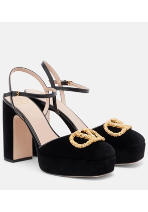 Valentino Garavani VLogo 115 velvet platform pumps