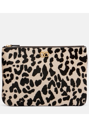 Valentino Garavani VLogo calf hair pouch
