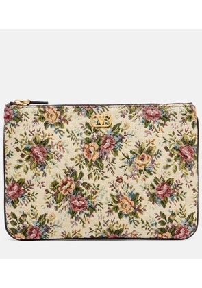 Valentino Garavani VLogo Signature floral jacquard pouch