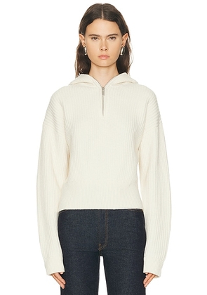 Helmut Lang Balaclava Hoodie in Ivory - Ivory. Size L (also in S, M, XL).