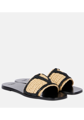 Valentino Garavani Viva Superstar embroidered crochet slides