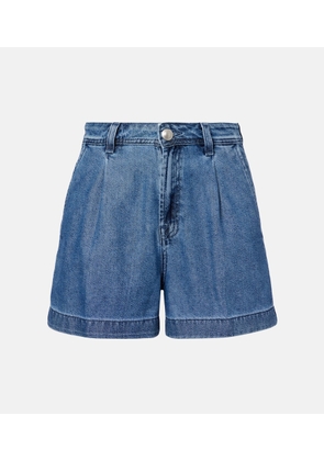 7 For All Mankind Hilo pleated denim shorts