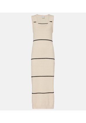 Varley Scott striped cotton midi dress