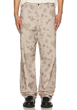 Honor The Gift Tonal Floral Pant in Pebble - Beige. Size 38 (also in ).