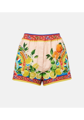 Dolce&Gabbana Taormina printed cotton-blend shorts