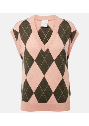 Varley Avika argyle cotton-blend sweater vest