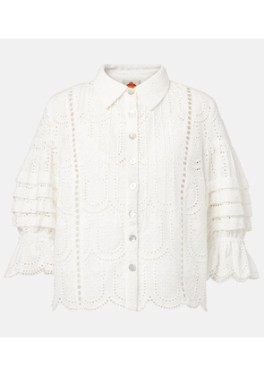 Farm Rio Embroidered cotton shirt