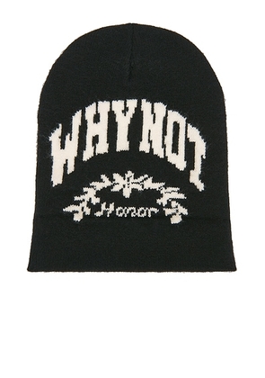Honor The Gift Why Not Beanie in Black - Black. Size all.