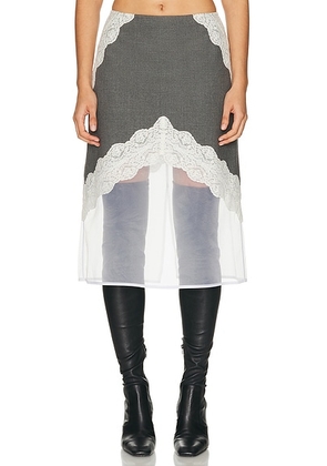 Jil Sander Straight Fit Skirt in Volcanic Glass - Grey. Size 34 (also in ).