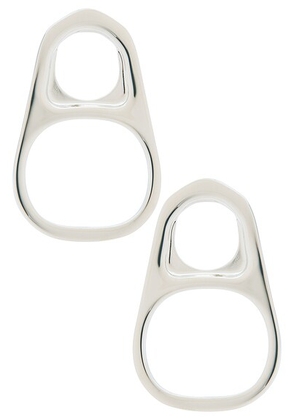Jean Paul Gaultier Pull Tab Can Earrings in Silver - Metallic Silver. Size all.