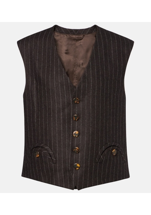 Blaze Milano Feral pinstripe wool and cashmere vest