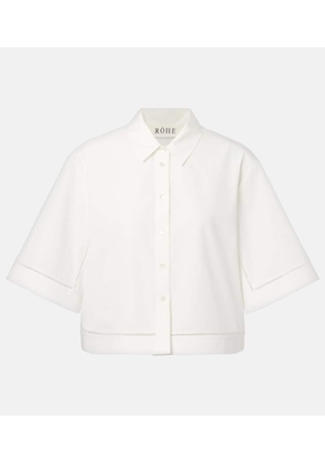 Rohe Embroidered cotton poplin shirt